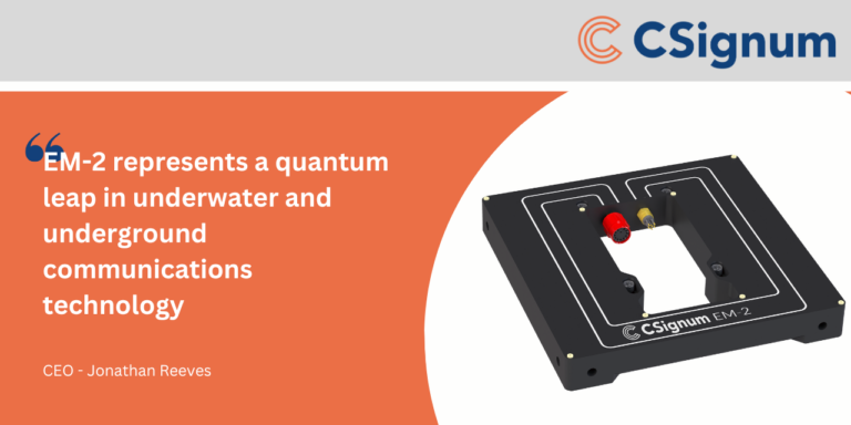 CSignum Launches EM-2 Wireless Underwater Communications for Maritime Security, Water Quality Monitoring and Energy Applications